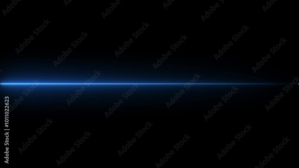 Poster seamless loop animation of glowing horizontal neon lines streaming across on the screen.