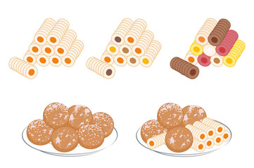Huesos de santo yema y sabores y buñuelos