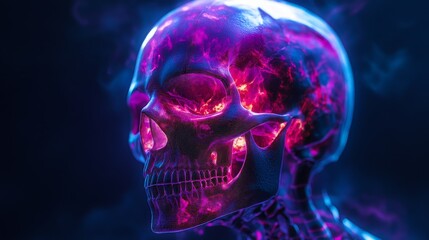 Medical Skull X-ray Image in High Detail for Healthcare and Research