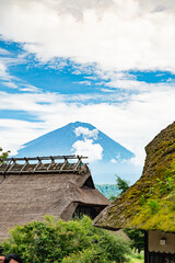 Saiko Iyashi no Sato Nenba, traditional village with Mount Fuji view, in Fujikawaguchiko, Saiko,...