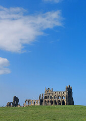 Whitby Abbey ruins on a sunny day
