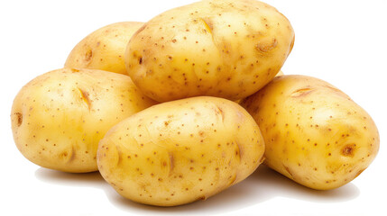 potatoes isolated on white background