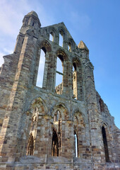 Whitby Abbey ruins on a sunny day