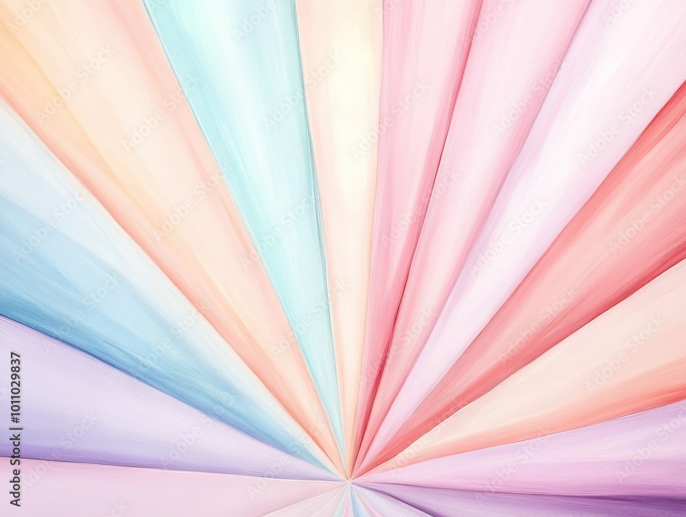 Poster an abstract pastel background with soft gradients and lines radiating outward, creating a serene and