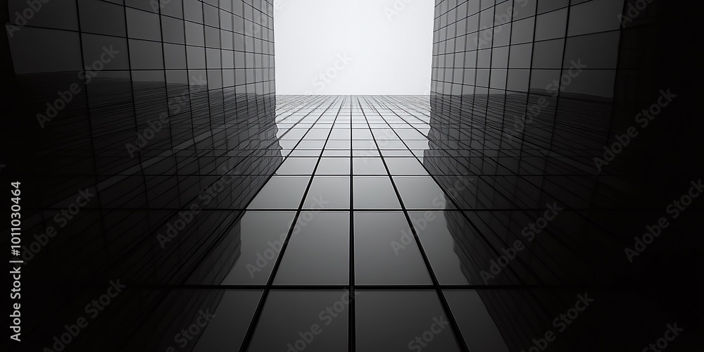 Poster abstract building structure with geometric shapes and urban design, contemporary architecture backgr