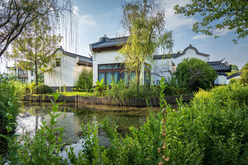 Tranquil Garden by Traditional House