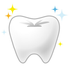 とても健康な歯のイラスト