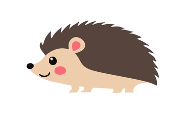 Hedgehog isolated vector, hedgehog drawing