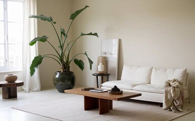 modern living room with furniture