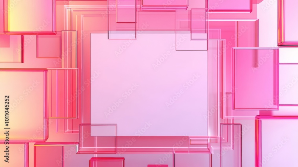 Poster elegant abstract background frame featuring soft pink geometric patterns, perfect for modern design 