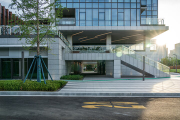 Modern Urban Architecture Featuring Sleek Lines and Natural Elements