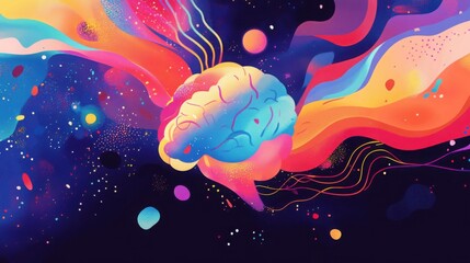  thoughts and data flowing between a human and an AI brain