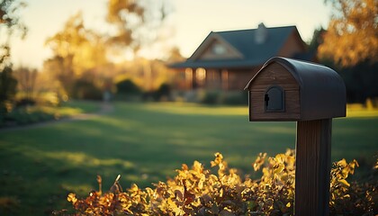 Rustic Mailbox in a Golden Hour Setting