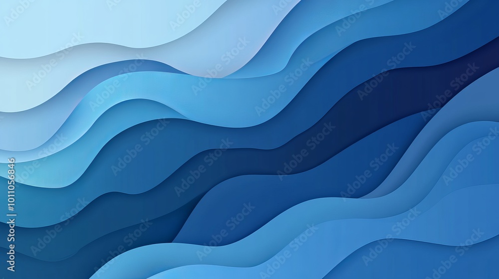 Poster blue tone color background abstract art vector design featuring gradient shades and geometric patter
