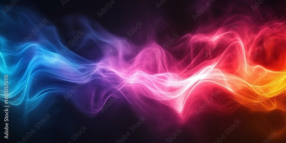 Poster glowing energy light lines flow with vibrant and electric motion, highlighting the dynamic flow of l