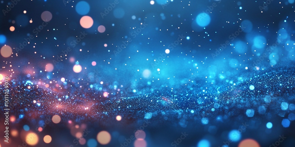 Poster abstract blue background with a vivid gradient and smooth texture, providing a contemporary and futu