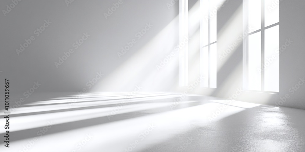 Aufkleber abstract white background with 3d light and smooth textures, providing a minimal and clean space for