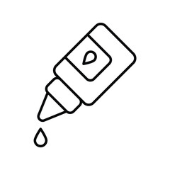 eye drops line icon with white background vector stock illustration