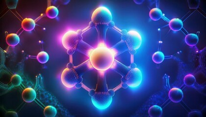 Abstract 3D atom model