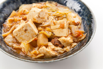 豆腐とキャベツのごった煮