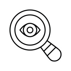 eye test line icon with white background vector stock illustration