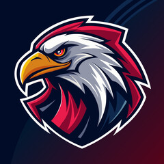 Fototapeta premium Eagle mascot for sports and esports vector logo