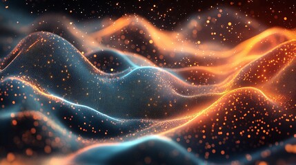 Fototapeta premium digital abstract data visualization with graphs and lines showcasing key performance trends and business analytics for strategy and decision-making in a data-driven environment