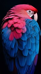 Obraz premium Colorful scarlet macaw parrot showing stunning plumage detail