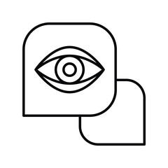 speech bubble line icon with white background vector stock illustration