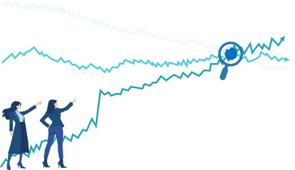 目標達成へのロードマップのイラスト