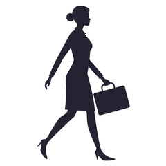 Stylish Businesswoman Silhouette Vector Illustration Capturing Modern Entrepreneurial Spirit
