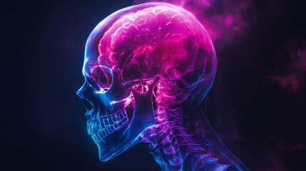 Detailed Skull X-ray Scan for Medical and Educational Purposes