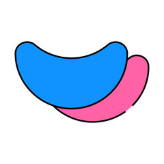 under-eye patches accessory line icon vector. under-eye patches accessory sign. isolated symbol illustration