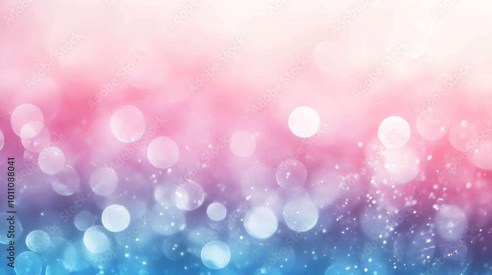 Wall mural beautifully blurred pastel gradient background with soft bokeh lights, perfect for enhancing digital