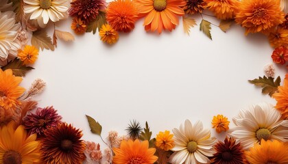 鮮やかなオレンジの花びらの背景素材11