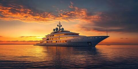 Obraz premium White Boat on Water