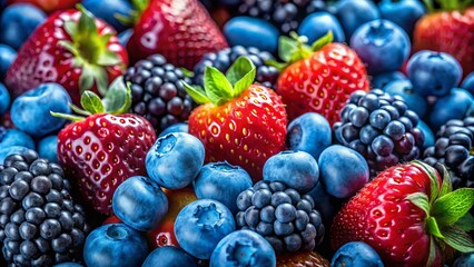 Fresh berries transition beautifully from black to blue, adding vibrant colors to healthy meals and delectable desserts
