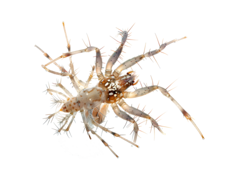 Antarctic sea spider isolated on transparent background