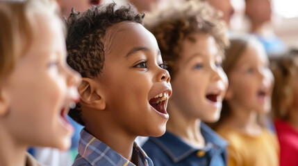 Fototapeta premium Musical Harmony: Back-to-School Choir Moments