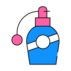 aromatic spray bottle line icon vector. aromatic spray bottle sign. isolated symbol illustration