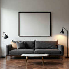 modern living room with sofa