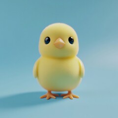 3D Chick Icon: Cute Baby Bird and New Life Illustration Logo
