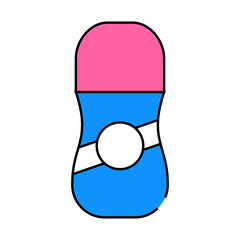 antiperspirant bottle line icon vector. antiperspirant bottle sign. isolated symbol illustration