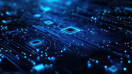 Computer Circuit Board Close Up