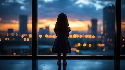 a conceptual image illustrating the emotional impact of divorce court proceedings on child symbolizing child advocacy ,custody rights during parental separation