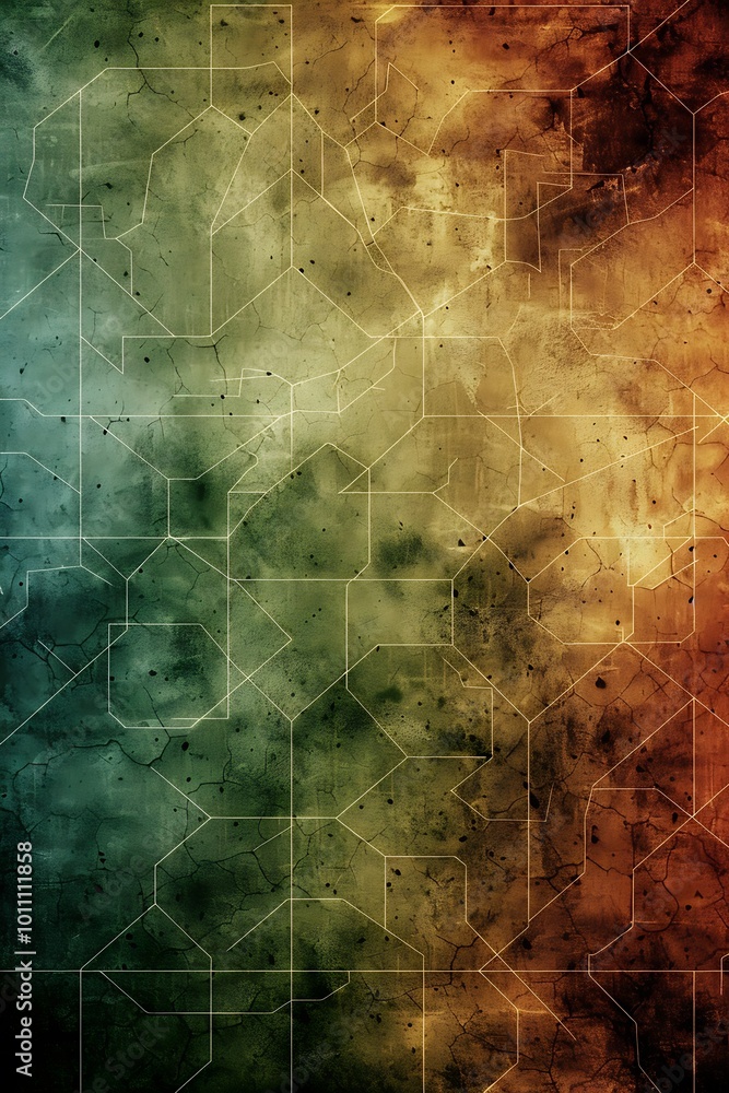 Poster an enigmatic abstract background capturing the essence of tranquility through a symphony of varied s