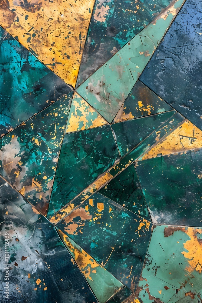 Poster an enigmatic abstract background capturing the essence of tranquility through a symphony of varied s
