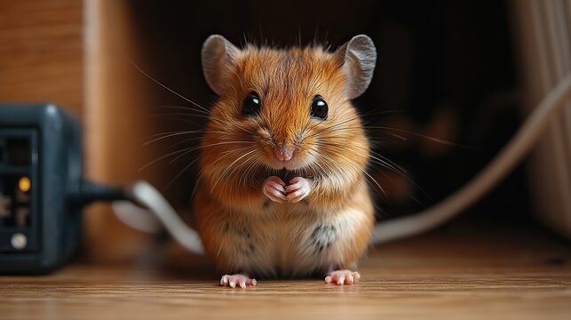 a mouse chewing on electrical wires highlighting the importance of rodent proofing to prevent damage