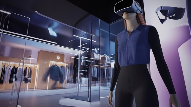 A digital storefront for a virtual reality shopping experience. A digital storefront for a virtual reality shopping experience. 