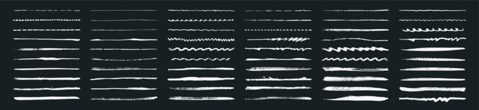 Brush strokes lines. Line underline brush pencil pen marker paint stroke.